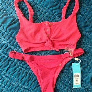 Rib Tide Red Bikini Set